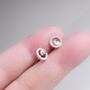 Moon And Star Sterling Silver Stud Earrings, thumbnail 1 of 7