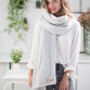 Personalised Soft Grey Blanket Scarf, thumbnail 2 of 2