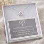 60th Birthday Sterling Silver Ring Necklace, thumbnail 1 of 6