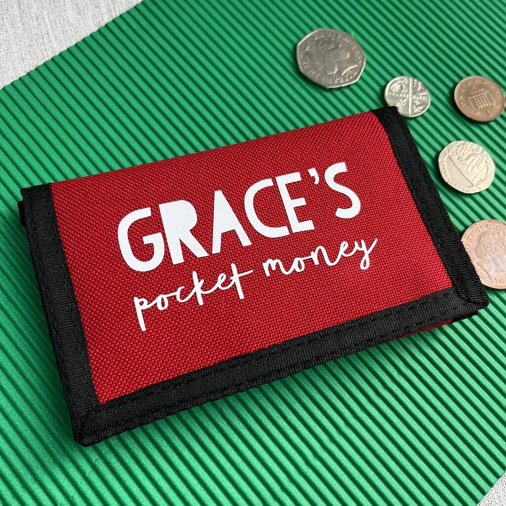 Personalised Stocking Filler Children's Pocket Money Wallet, 1 of 4