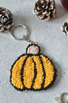 Spooky Punch Needle Keyring And Bag Tag, 9 of 10