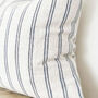 Harbour Stripe Cushion Cover, Blue And Cream, thumbnail 3 of 4