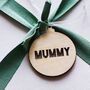 Personalised Bauble Wooden Christmas Gift Tag, thumbnail 1 of 2
