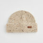 Taupe Knitted Beanie Hat, thumbnail 1 of 5