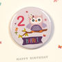 Owl Birthday Badge Card, thumbnail 2 of 2