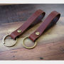 Set Of Two Personalised Italian Leather Keyrings, thumbnail 3 of 3