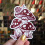 Fairy Tale Mushroom Toadstool Vinyl Sticker, thumbnail 6 of 6