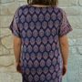 Navy Floral Paisley Print Long Shirt, thumbnail 4 of 4