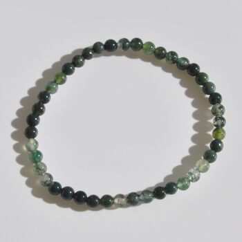 Dainty Moss Agate Crystal Bracelet For Success And Growth, 3 of 5