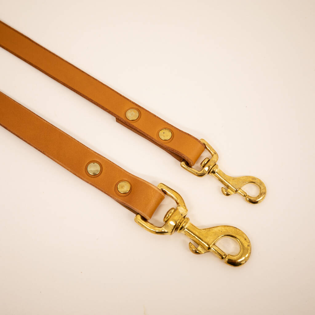 Personalised Luxury Leather Dog Lead By Storeys and Tails