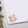 A4 Letter Writing Paper With Cute Bunny And Flowers, thumbnail 2 of 4
