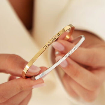 Personalised Gold Or Silver Plated Engraved Bracelet, 2 of 10