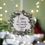 Wooden Engagement Wreath Christmas Tree Decoration, thumbnail 3 of 9