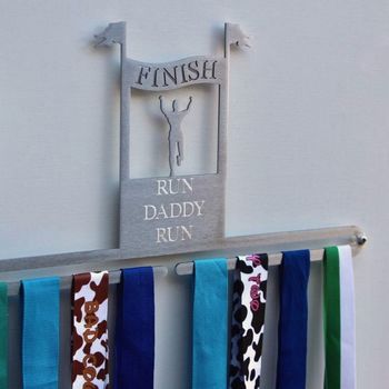 Personalised Male Finisher Medal Display Hanger, 2 of 4
