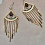 Tiger's Eye Fan Earrings, thumbnail 1 of 2