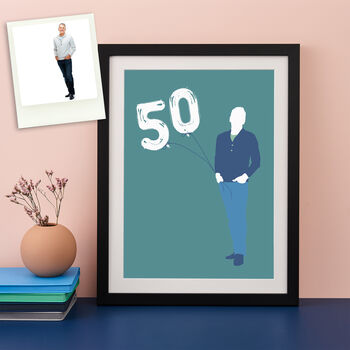 50th Birthday Silhouette Personalised Print, 5 of 5