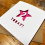 Milestone 2nd Birthday Card Two Years Old 'Two Today!' Paper Cut With Star, thumbnail 3 of 6