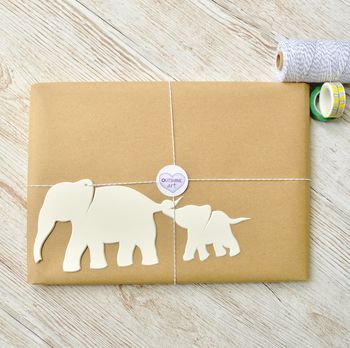 Personalised Baby Elephant And Mother Artwork, 4 of 12