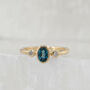 'Cyra' Oval Sapphire And Diamond Engagement Ring, thumbnail 7 of 10