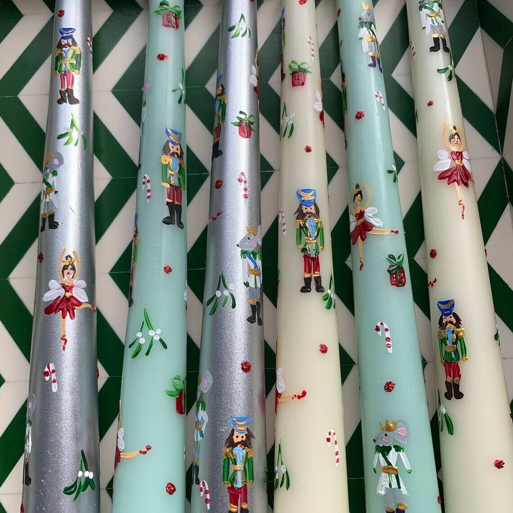 Nutcracker Hand Painted Christmas Candles By Homemade Mummy Designs