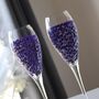 Purple Berry Champagne Flute, thumbnail 2 of 4