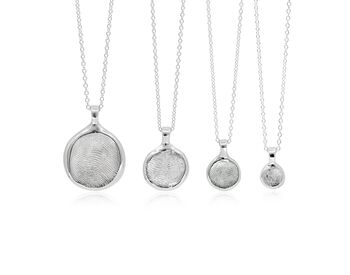 Fingerprint Necklace In Sterling Silver, 3 of 9