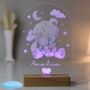 Personalised Tiny Tatty Teddy Wooden Based LED Light, thumbnail 2 of 4