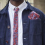 Mens Red Berry Pocket Square, thumbnail 4 of 5