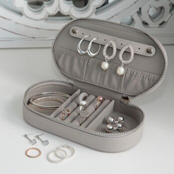 Italian Leather Oval Jewellery Box, 4 of 10