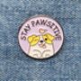 Stay Pawsitive Puppy Enamel Pin Badge, thumbnail 2 of 5