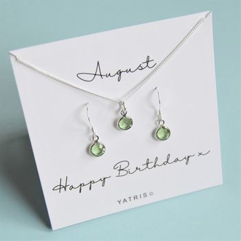 Personalised Birthday Birthstone Necklace, 3 of 5
