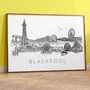 Blackpool Skyline Art Print, thumbnail 1 of 5