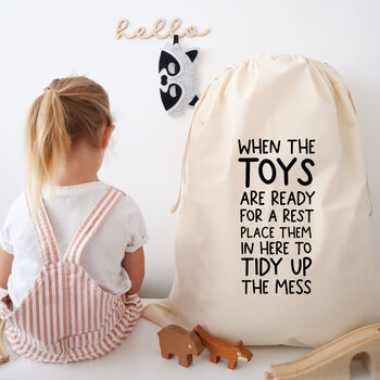 Toy Storage Bag Sack For Kids Playroom Or Bedroom, 3 of 3