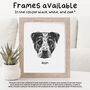 Staffie Dog Face Portrait Flower Print With Name, thumbnail 5 of 9