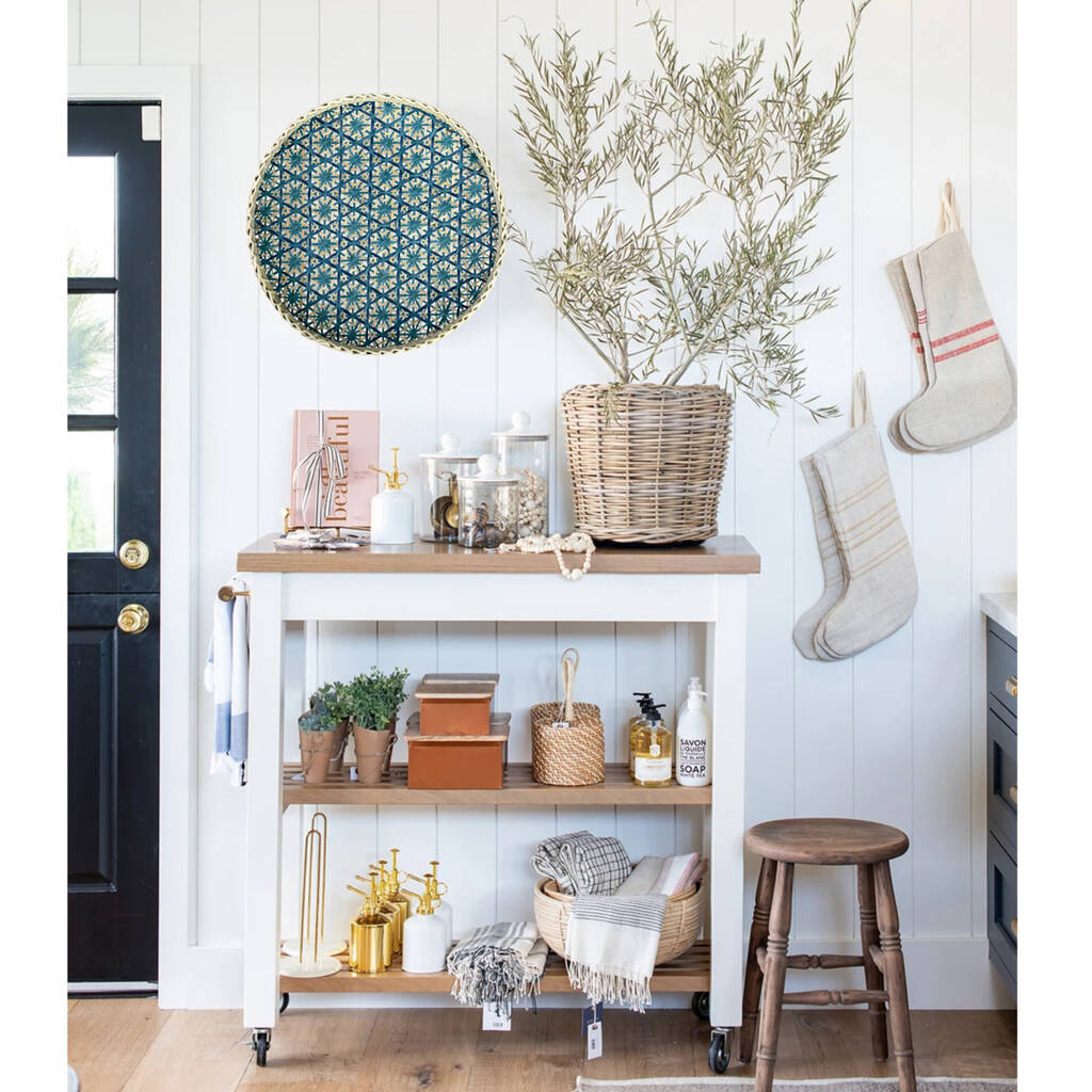 Woven Basket Tray Wall Hanging Decor By MadeTerra