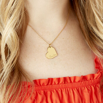 Personalised Name Gold Plated Heart Necklace, 10 of 12