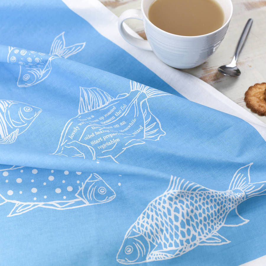 'Collage Fish' Tea Towel, 1 of 3