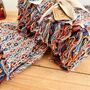 Hand Loomed Recycled Soft Rainbow Blanket Sofa Throw, thumbnail 7 of 12