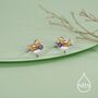 Mandarin Duck Enamel Stud Earrings In Sterling Silver, thumbnail 2 of 10