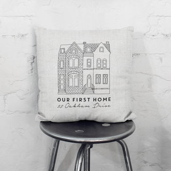 Personalised First House Cushion Gift For New Home, 3 of 6