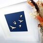 Swallows Flying Framed Woodcut Picture, thumbnail 3 of 5
