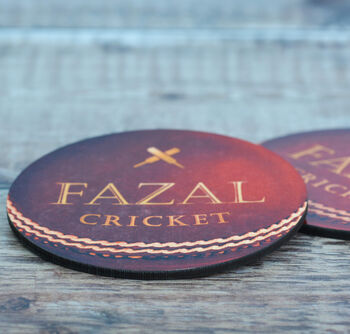 Personalised Cricket Ball Coaster, 4 of 4