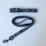 Black White Dotty Spot Puppy Dog Collar And Lead Set, thumbnail 3 of 7
