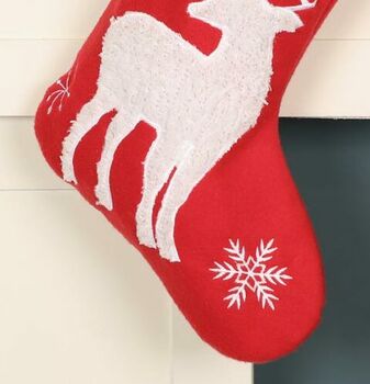 Personalised Reindeer Christmas Stocking, 7 of 7