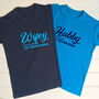 Personalised Wifey/Hubby First Christmas T Shirt Set, thumbnail 1 of 4