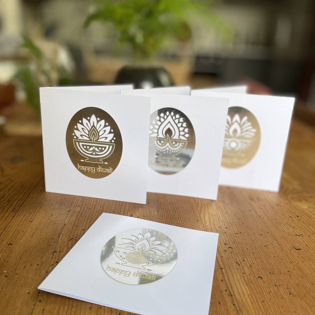 Set Of Four Festival Of Light Cards, 1 of 8