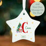 Personalised Christmas Star Bauble With Initial And Santa Keepsake Gift, thumbnail 1 of 5