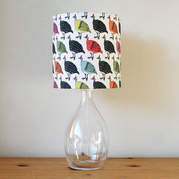 Colourful Guinea Fowl Handmade Stand Lampshade, 4 of 8