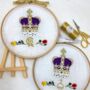 Coronation Crown Embroidery Kit, thumbnail 2 of 12