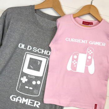 Personalised Dad And Child Gamer T Shirt Set, 2 of 10
